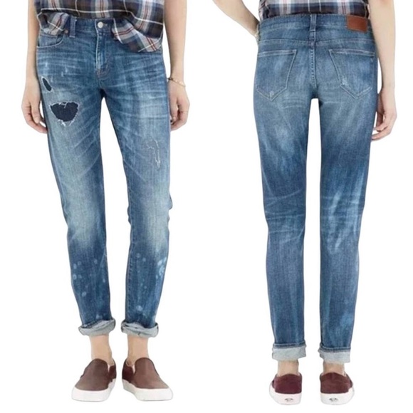 Madewell, Rip & Repair Slim Boy Jean, Dark medium wash - Picture 1 of 7